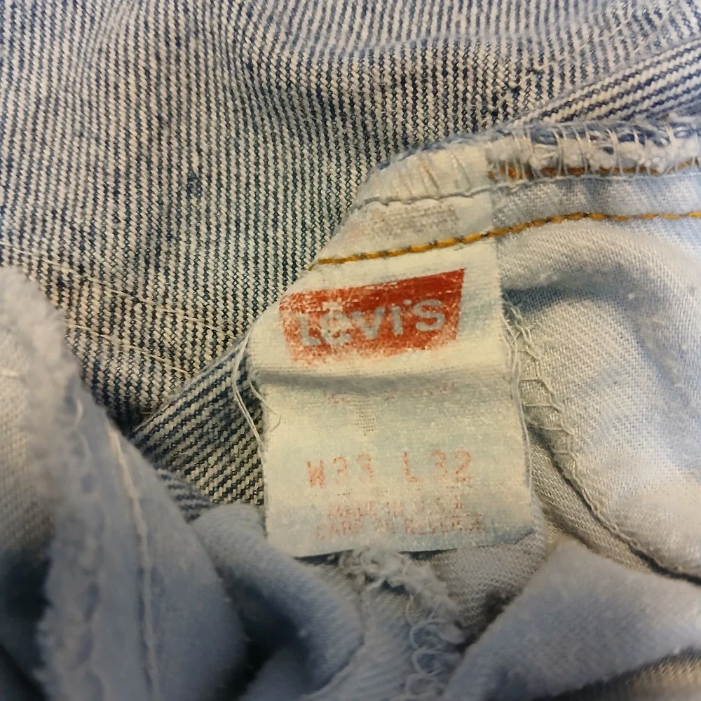 Vintage Levis 550 Orange Tab Mens 33x32 Made in USA Relaxed Tapered Jeans Blue